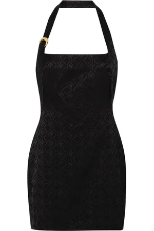 Marine Serre Moon Diamant-jacquard strap minidress