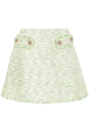 Liu Jo Frayed-detail bouclé miniskirt