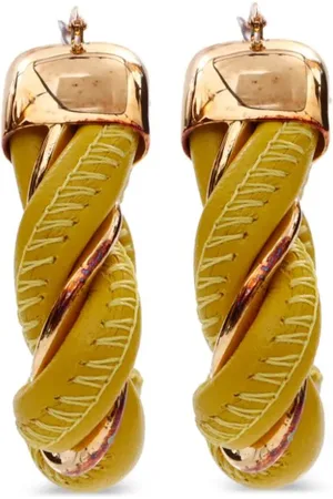 Bottega Veneta Twisted triangle hoop earrings