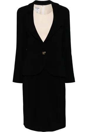 CHANEL 1990s CC-button co-ord set