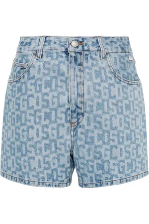 GCDS Monogram high-rise denim shorts