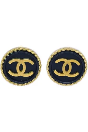 CHANEL 1994 CC-embossed button clip-on earrings