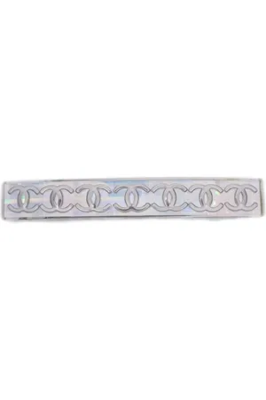 CHANEL 1997 CC-logo silver-plated hair clip