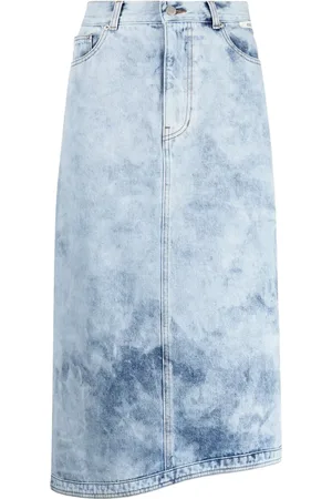 KIMHEKIM Acid-wash midi skirt