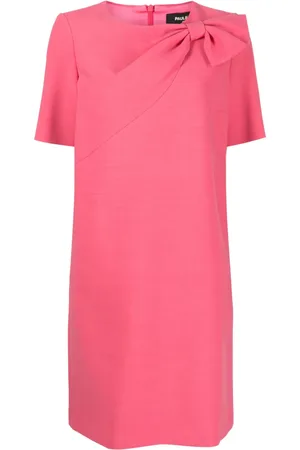 Paule Ka Bow-detail twill midi dress