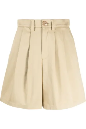 KIMHEKIM High-rise pleated cotton shorts