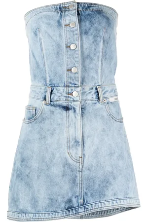 KIMHEKIM Acid-wash denim minidress