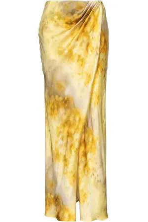 Pinko Abstract-print draped skirt