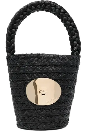 Patou Iconic raffia bucket bag