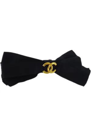 CHANEL CC-logo Bow hair clip