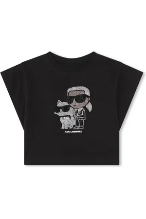Karl Lagerfeld Ikonik embellished cotton T-shirt