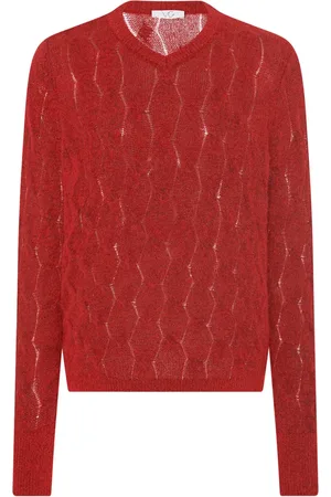 ROSETTA GETTY X Violet Getty pointelle-knit jumper
