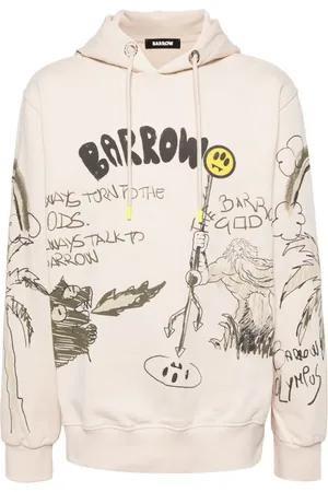 BARROW Logo-print cotton hoodie