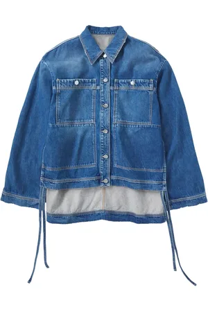 Closed Drawstring-hem denim jacket