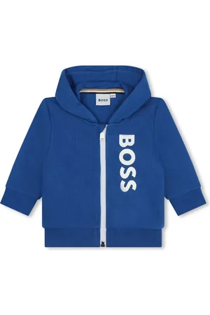 HUGO BOSS Logo-print zip-up hoodie