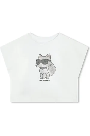Karl Lagerfeld Ikonik embellished cotton T-shirt