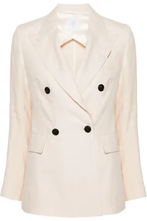 ELEVENTY Double-breasted linen blazer