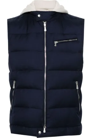 Eleventy mélange-effect Hooded Padded Gilet - Farfetch