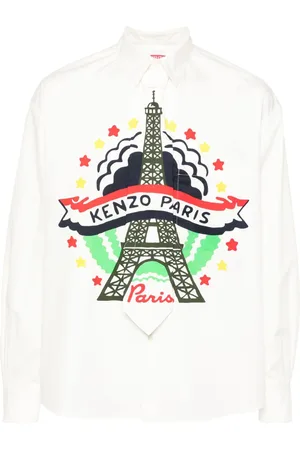 Kenzo Draw Varsity Tie cotton shirt