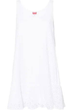 Kenzo Broderie-anglaise sleeveless minidress