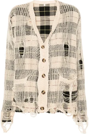 R13 Distressed open-knit cardigan