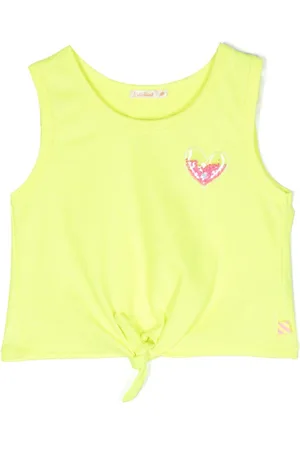 Billieblush 3D heart ribbed-knit top