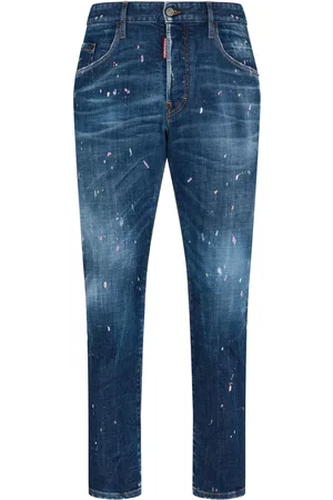 Dsquared2 Paint-splatter slim-cut jeans