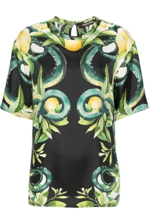 Roberto Cavalli Lemon-print silk blouse