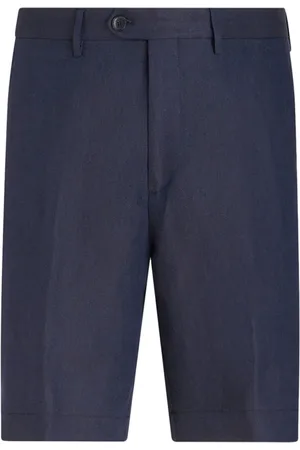 Etro Pressed-crease linen bermuda shorts