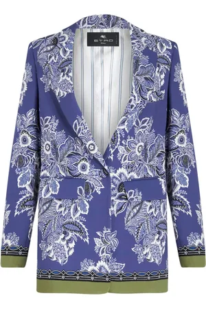 Etro Floral-print single-breasted blazer
