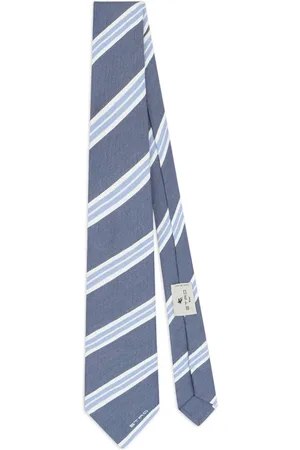 Etro Striped silk-cotton tie