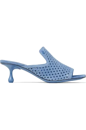 Jimmy Choo Ander 50mm perforated suede mules