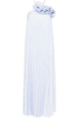 P.A.R.O.S.H. Plissé halterneck maxi dress