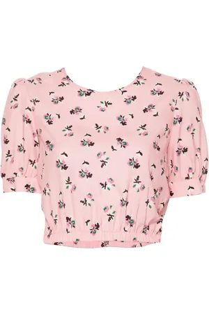 P.A.R.O.S.H. Floral-print silk blouse