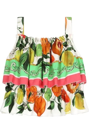 Dolce & Gabbana Lemon & Orange-print cotton top