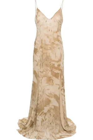BLUMARINE Tie-dye crepe maxi dress