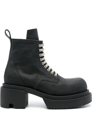 Rick Owens Low Army Bogun 80mm leather boots