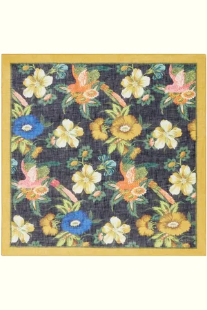 Etro Floral-print linen-silk scarf