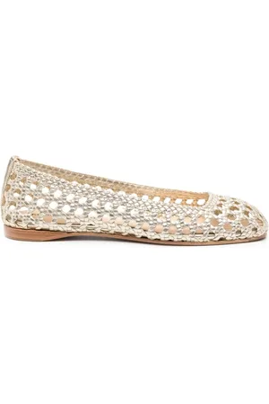 Paloma Barceló Shell leather ballerina shoes