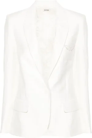 Zadig & Voltaire Vow single-breasted crinkled blazer