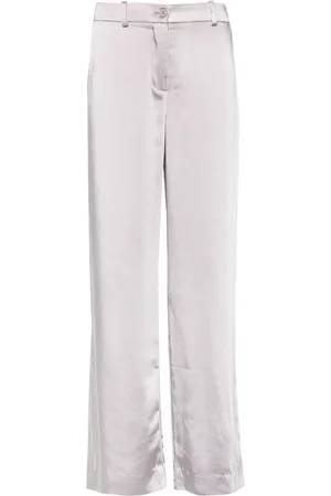 P.A.R.O.S.H. Satin-finish straight-leg trousers
