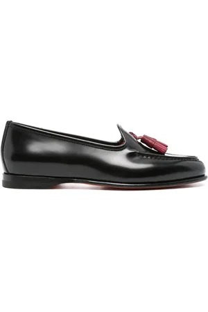 santoni Tassel-detail leather loafers