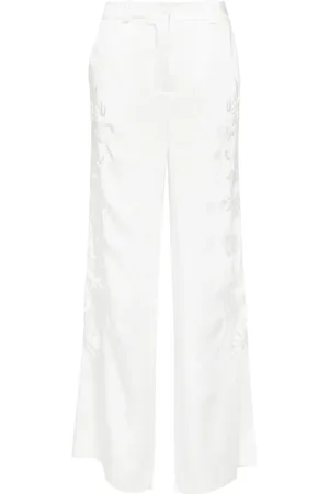 P.A.R.O.S.H. Dragon-embroidered straight trousers