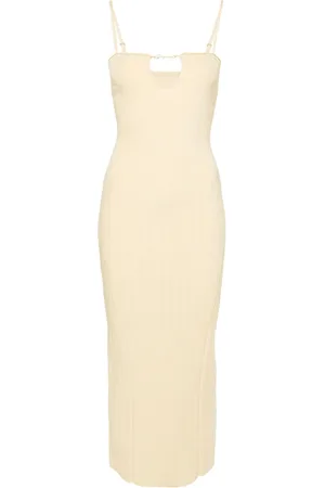 Jacquemus Sierra ribbed midi dress