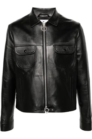 Courrèges Leather trucker jacket