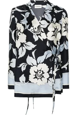 P.A.R.O.S.H. Floral-print wrap blouse