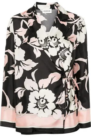 P.A.R.O.S.H. Floral-print wrap blouse