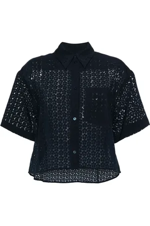 Kenzo Boke Devore cropped shirt