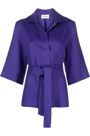 P.A.R.O.S.H. Belted linen blouse