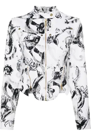 VERSACE Watercolor Couture denim jacket